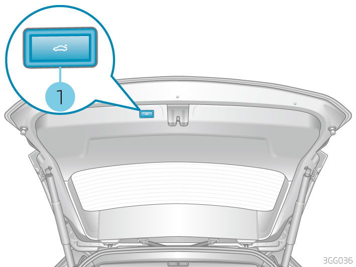 Кнопка закрытия багажника