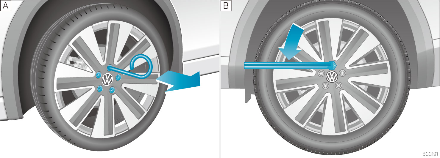 Ослабление колесных болтов